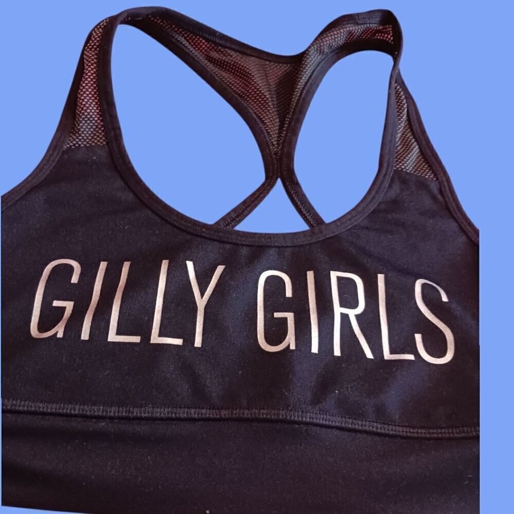 GH Sport Womens Racerback Sports Bra Black & Gray set of 2 - Picture 13 of 16